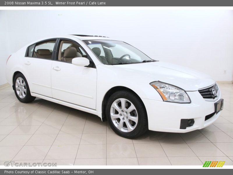 Winter Frost Pearl / Cafe Latte 2008 Nissan Maxima 3.5 SL