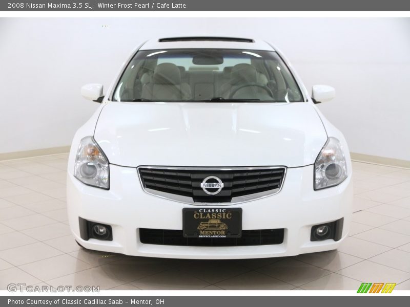 Winter Frost Pearl / Cafe Latte 2008 Nissan Maxima 3.5 SL