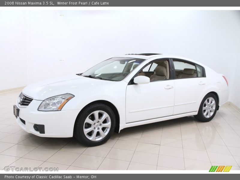Winter Frost Pearl / Cafe Latte 2008 Nissan Maxima 3.5 SL