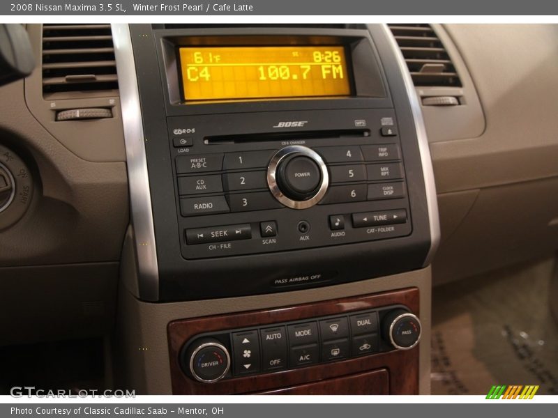 Winter Frost Pearl / Cafe Latte 2008 Nissan Maxima 3.5 SL
