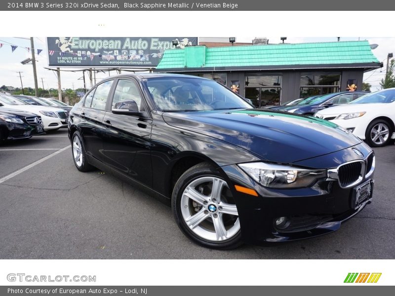 Black Sapphire Metallic / Venetian Beige 2014 BMW 3 Series 320i xDrive Sedan