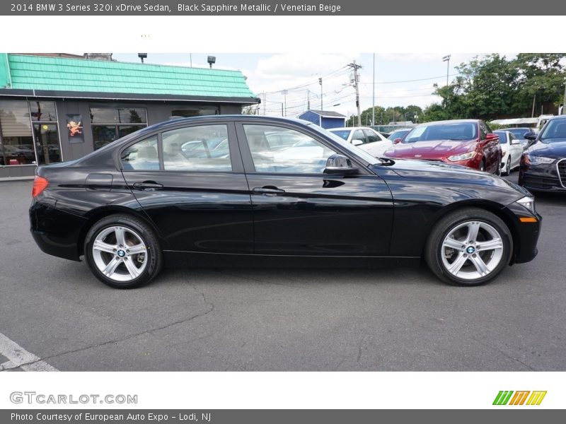 Black Sapphire Metallic / Venetian Beige 2014 BMW 3 Series 320i xDrive Sedan