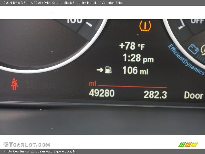 Black Sapphire Metallic / Venetian Beige 2014 BMW 3 Series 320i xDrive Sedan