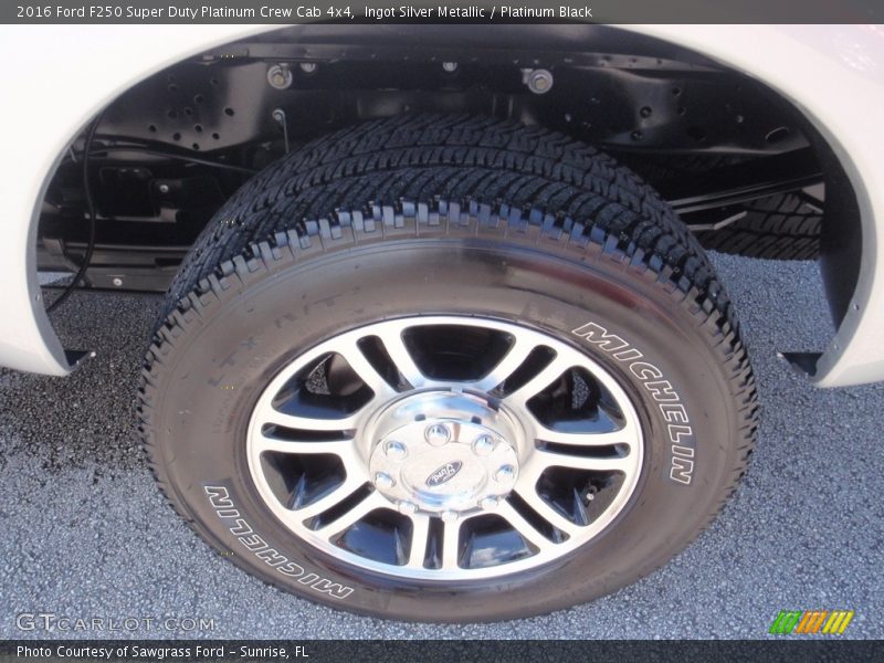 Ingot Silver Metallic / Platinum Black 2016 Ford F250 Super Duty Platinum Crew Cab 4x4