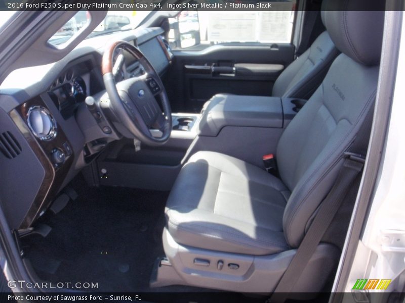 Ingot Silver Metallic / Platinum Black 2016 Ford F250 Super Duty Platinum Crew Cab 4x4