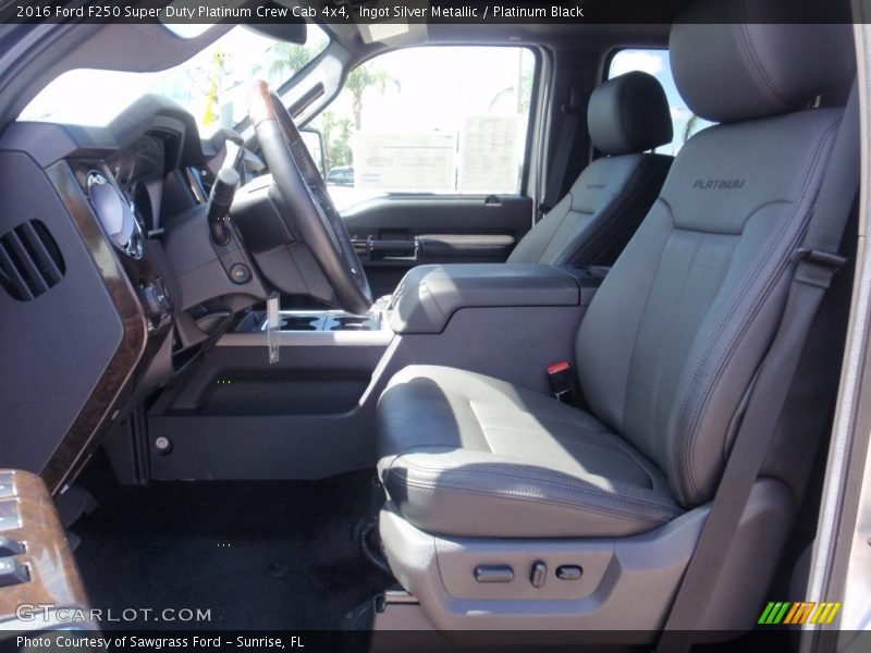 Ingot Silver Metallic / Platinum Black 2016 Ford F250 Super Duty Platinum Crew Cab 4x4