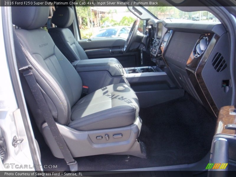 Ingot Silver Metallic / Platinum Black 2016 Ford F250 Super Duty Platinum Crew Cab 4x4