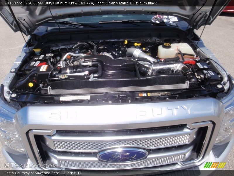 Ingot Silver Metallic / Platinum Black 2016 Ford F250 Super Duty Platinum Crew Cab 4x4