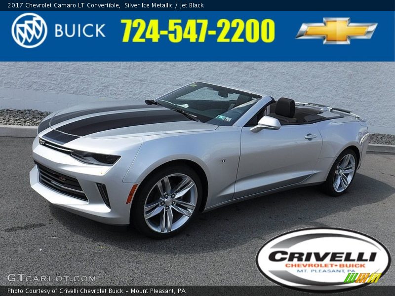 Silver Ice Metallic / Jet Black 2017 Chevrolet Camaro LT Convertible