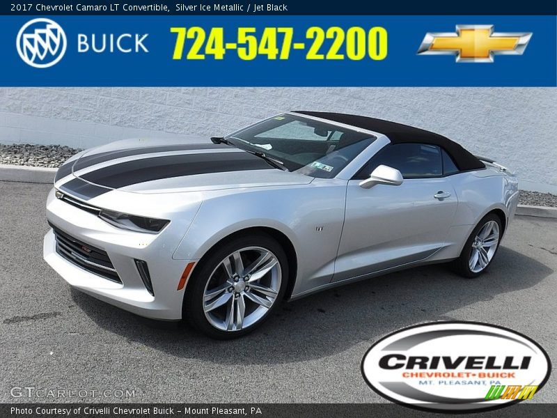 Silver Ice Metallic / Jet Black 2017 Chevrolet Camaro LT Convertible