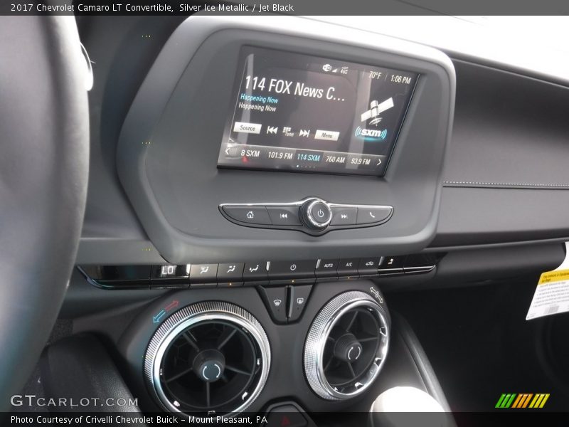 Silver Ice Metallic / Jet Black 2017 Chevrolet Camaro LT Convertible