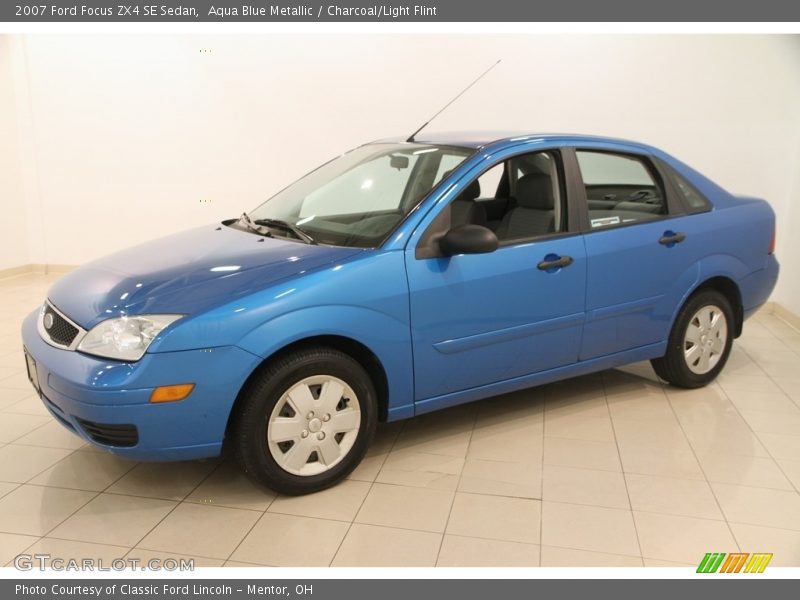Aqua Blue Metallic / Charcoal/Light Flint 2007 Ford Focus ZX4 SE Sedan