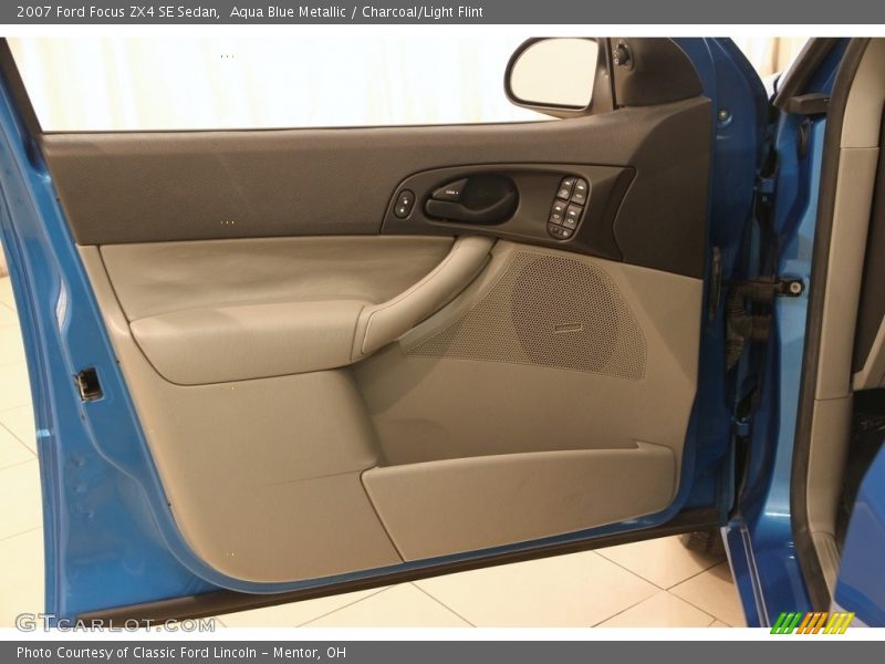 Aqua Blue Metallic / Charcoal/Light Flint 2007 Ford Focus ZX4 SE Sedan