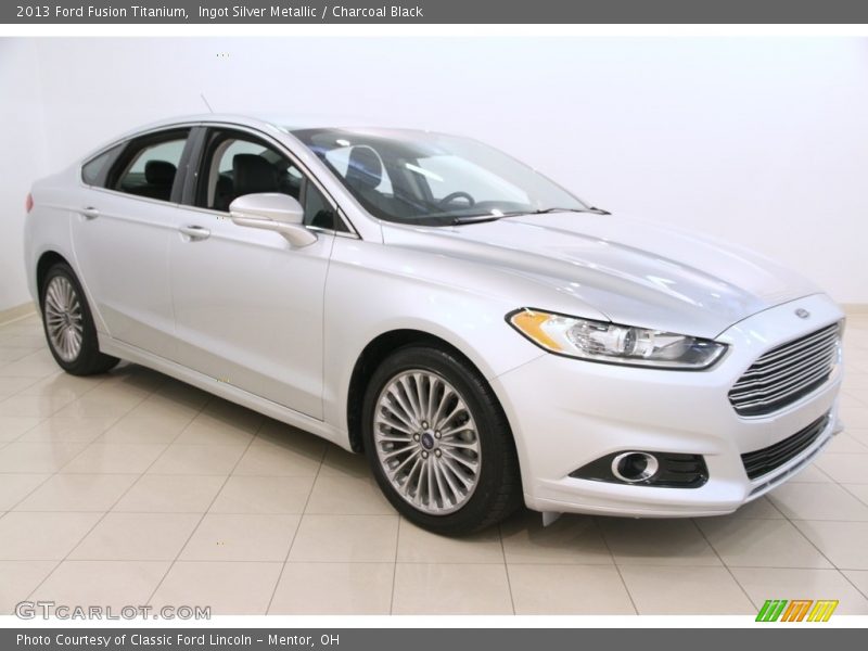 Ingot Silver Metallic / Charcoal Black 2013 Ford Fusion Titanium