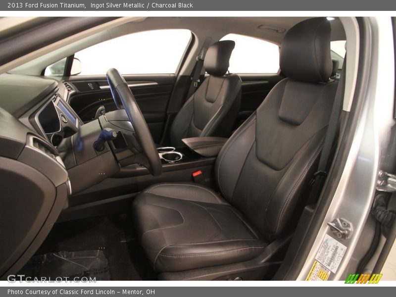 Ingot Silver Metallic / Charcoal Black 2013 Ford Fusion Titanium