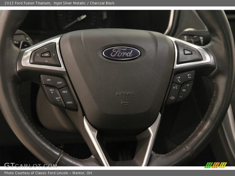 Ingot Silver Metallic / Charcoal Black 2013 Ford Fusion Titanium