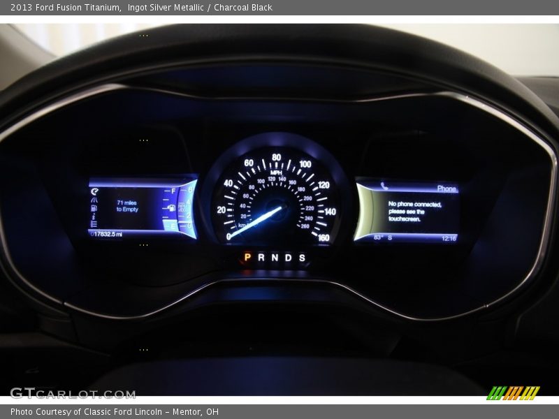 Ingot Silver Metallic / Charcoal Black 2013 Ford Fusion Titanium
