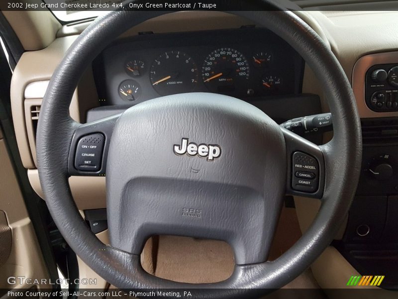 Onyx Green Pearlcoat / Taupe 2002 Jeep Grand Cherokee Laredo 4x4