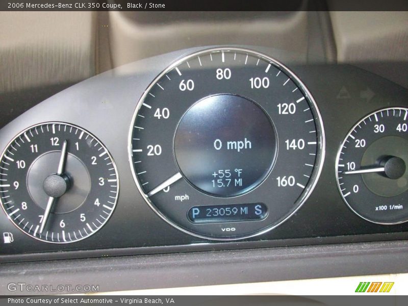 Black / Stone 2006 Mercedes-Benz CLK 350 Coupe