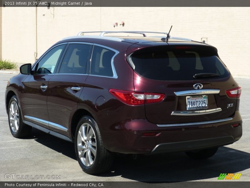 Midnight Garnet / Java 2013 Infiniti JX 35 AWD