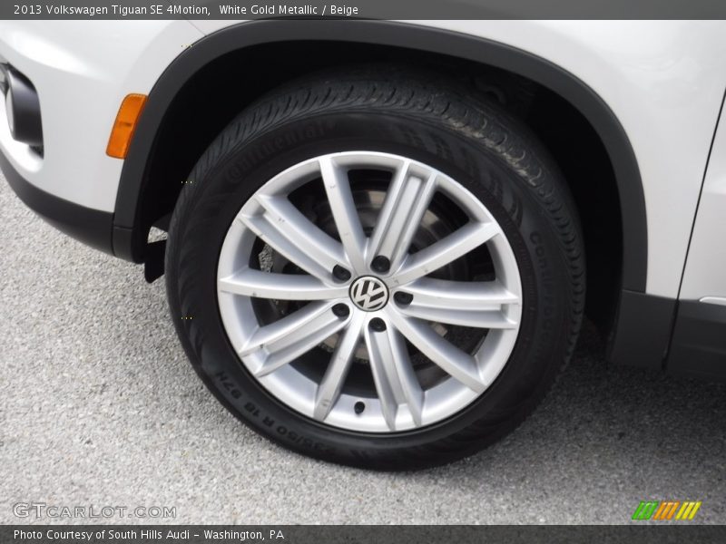 White Gold Metallic / Beige 2013 Volkswagen Tiguan SE 4Motion