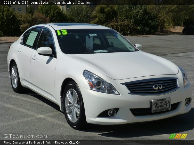 Moonlight White / Graphite 2013 Infiniti G 37 Journey Sedan