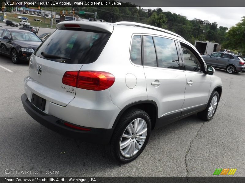 White Gold Metallic / Beige 2013 Volkswagen Tiguan SE 4Motion