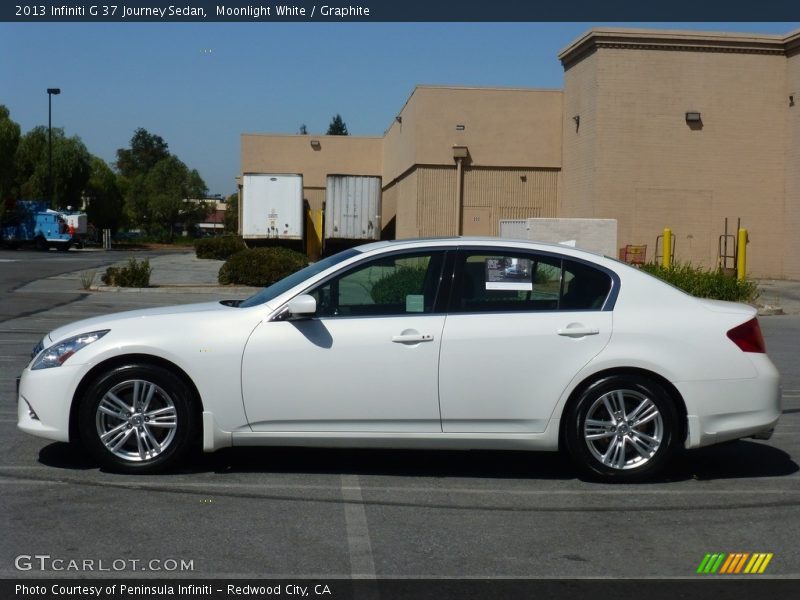 Moonlight White / Graphite 2013 Infiniti G 37 Journey Sedan