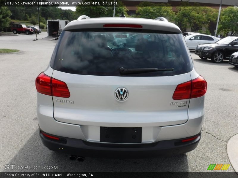 White Gold Metallic / Beige 2013 Volkswagen Tiguan SE 4Motion