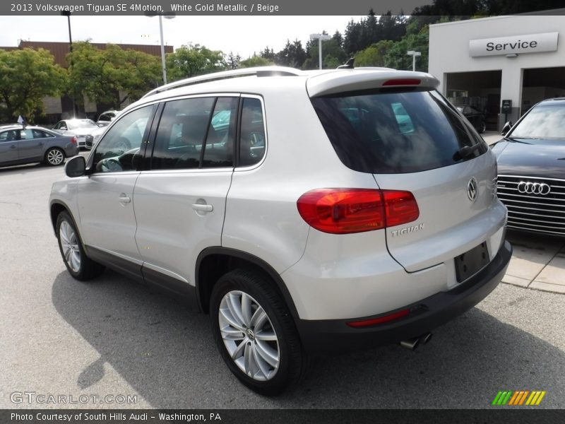 White Gold Metallic / Beige 2013 Volkswagen Tiguan SE 4Motion