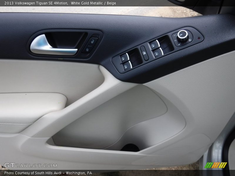 White Gold Metallic / Beige 2013 Volkswagen Tiguan SE 4Motion