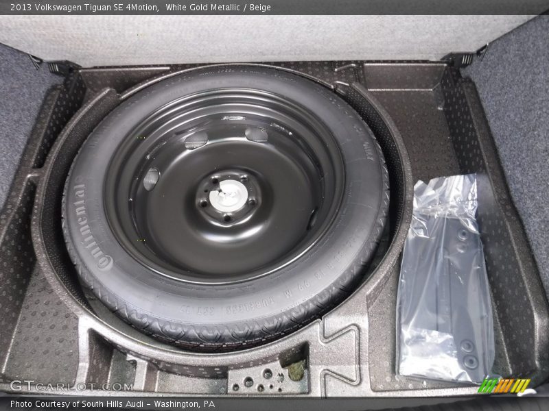White Gold Metallic / Beige 2013 Volkswagen Tiguan SE 4Motion