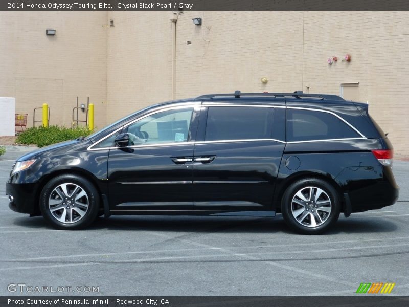 Crystal Black Pearl / Gray 2014 Honda Odyssey Touring Elite