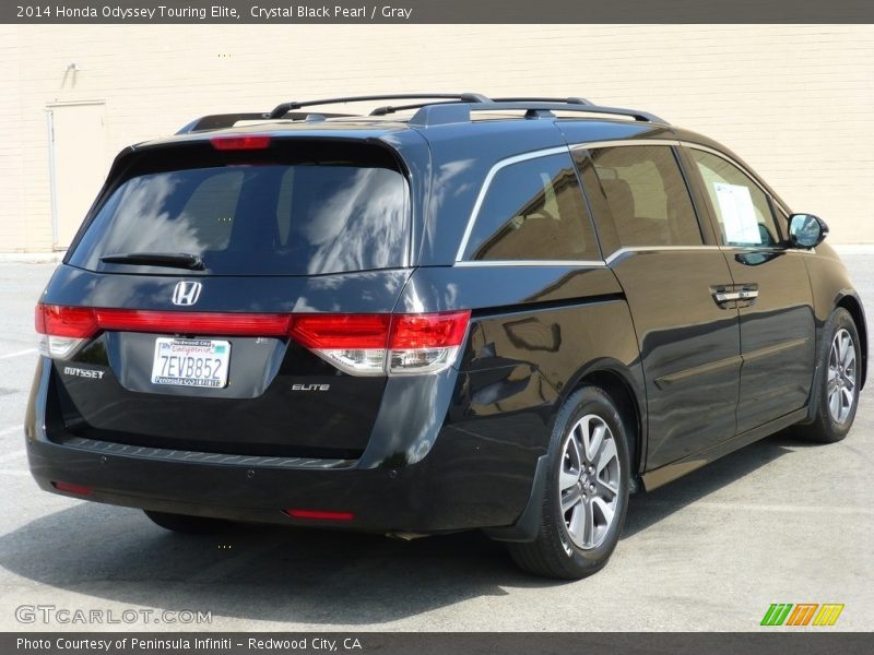 Crystal Black Pearl / Gray 2014 Honda Odyssey Touring Elite