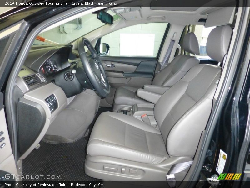 Crystal Black Pearl / Gray 2014 Honda Odyssey Touring Elite