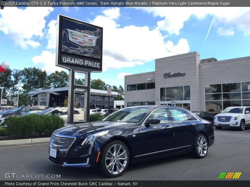 Dark Adriatic Blue Metallic / Platinum Very Light Cashmere/Maple Sugar 2017 Cadillac CT6 3.0 Turbo Platinum AWD Sedan