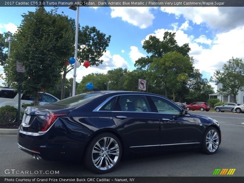 Dark Adriatic Blue Metallic / Platinum Very Light Cashmere/Maple Sugar 2017 Cadillac CT6 3.0 Turbo Platinum AWD Sedan