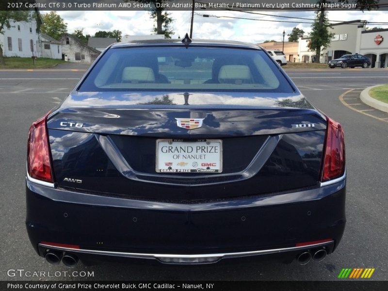 Dark Adriatic Blue Metallic / Platinum Very Light Cashmere/Maple Sugar 2017 Cadillac CT6 3.0 Turbo Platinum AWD Sedan