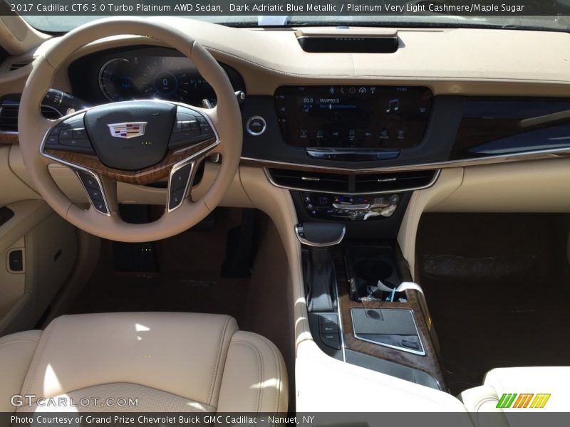 Dark Adriatic Blue Metallic / Platinum Very Light Cashmere/Maple Sugar 2017 Cadillac CT6 3.0 Turbo Platinum AWD Sedan