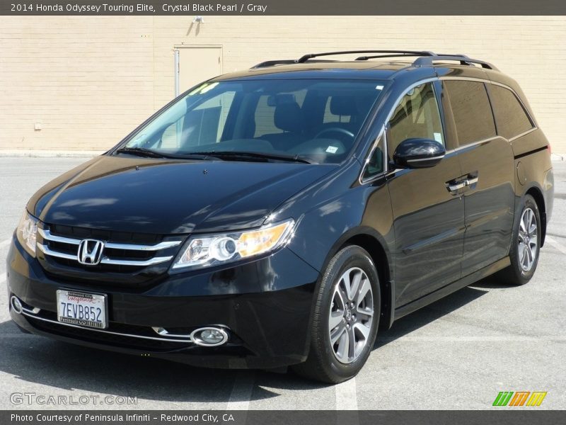 Crystal Black Pearl / Gray 2014 Honda Odyssey Touring Elite