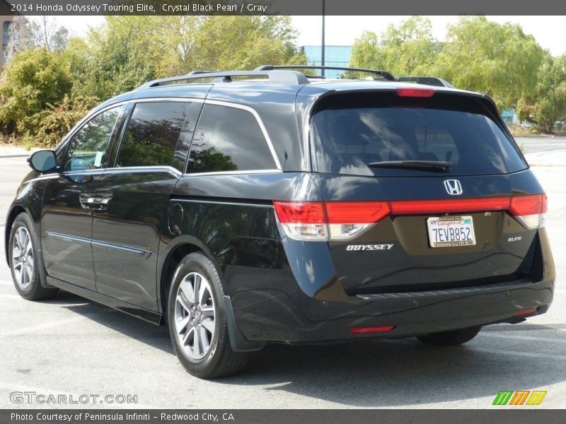 Crystal Black Pearl / Gray 2014 Honda Odyssey Touring Elite