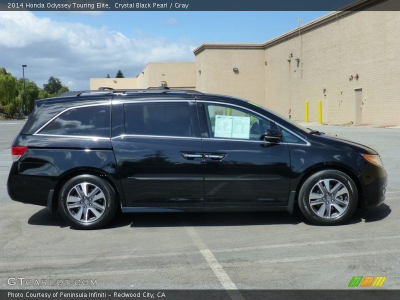 Crystal Black Pearl / Gray 2014 Honda Odyssey Touring Elite