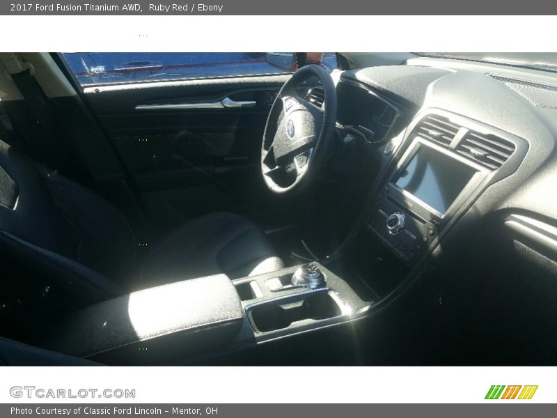 Ruby Red / Ebony 2017 Ford Fusion Titanium AWD