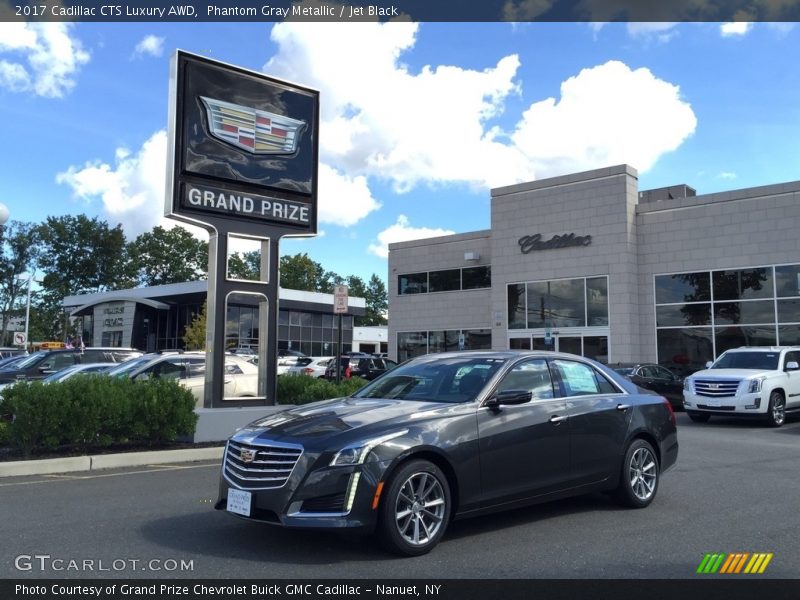Phantom Gray Metallic / Jet Black 2017 Cadillac CTS Luxury AWD