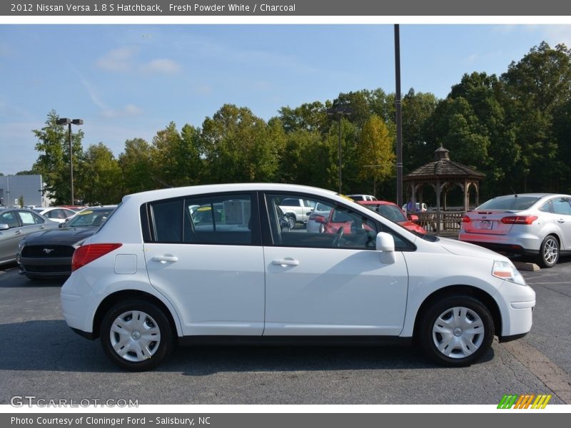 Fresh Powder White / Charcoal 2012 Nissan Versa 1.8 S Hatchback
