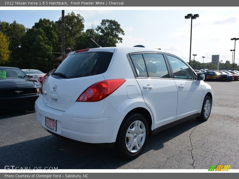 Fresh Powder White / Charcoal 2012 Nissan Versa 1.8 S Hatchback