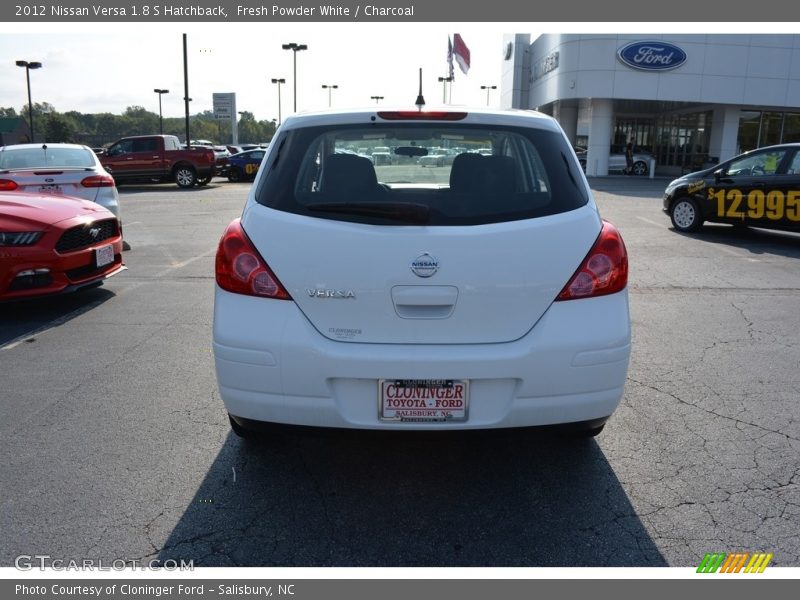 Fresh Powder White / Charcoal 2012 Nissan Versa 1.8 S Hatchback