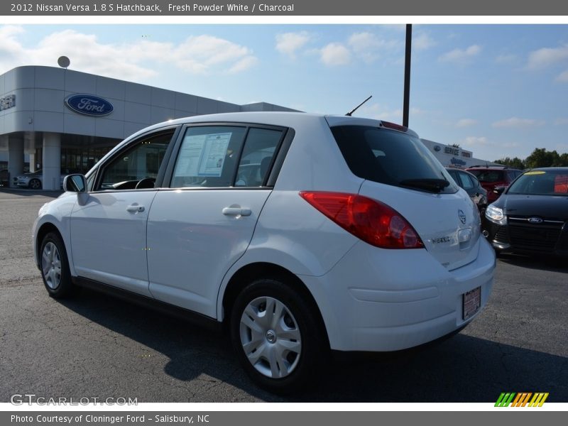 Fresh Powder White / Charcoal 2012 Nissan Versa 1.8 S Hatchback