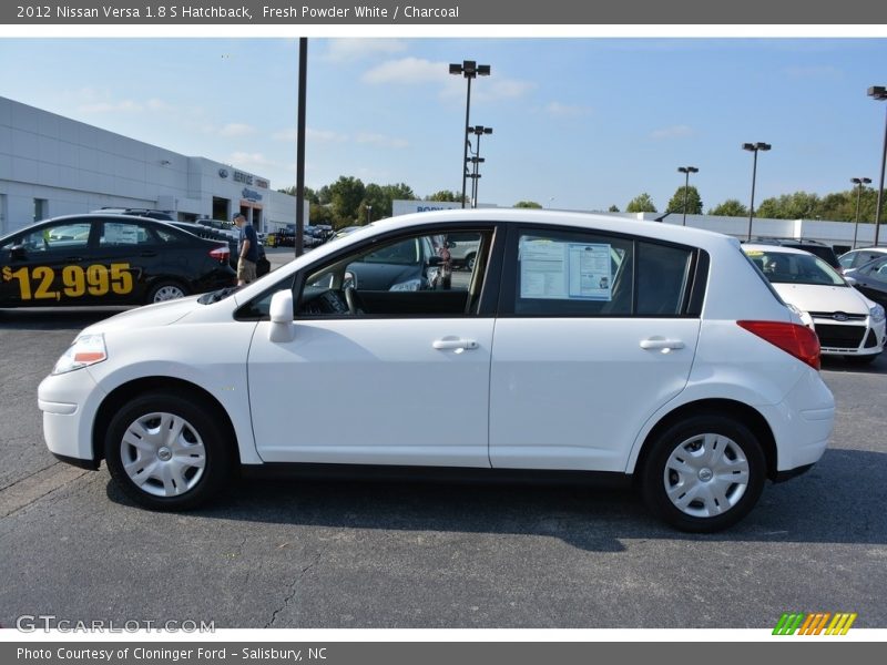 Fresh Powder White / Charcoal 2012 Nissan Versa 1.8 S Hatchback