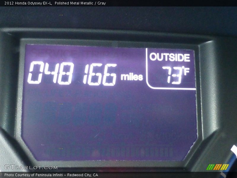 Polished Metal Metallic / Gray 2012 Honda Odyssey EX-L